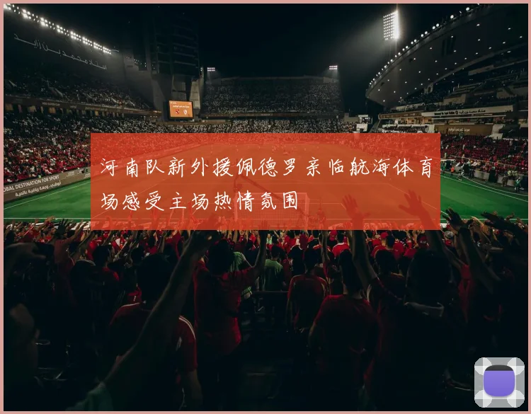 河南队新外援佩德罗亲临航海体育场感受主场热情氛围